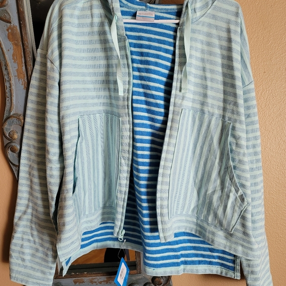 NWOT Columbia striped hoodie - Picture 1 of 4